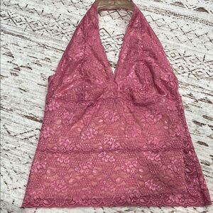 SALE New York & Company Lace Halter Top